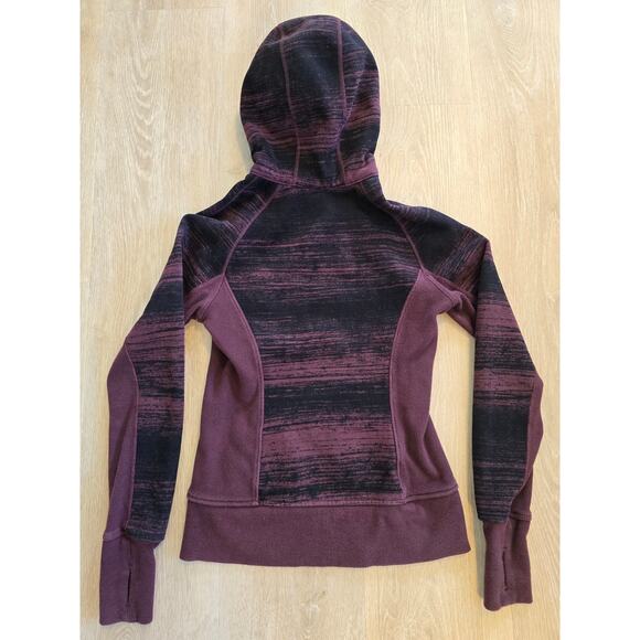 Lululemon Scuba Hoodie II Thick Fleece Zip Up Jacket Sz 6 Purple Black - Picture 3 of 4